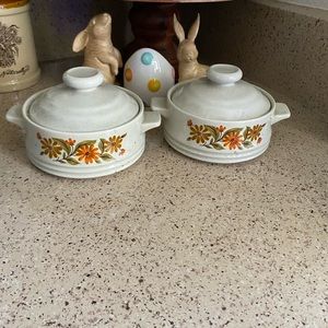Vintage Capri Bake Serve N Store Stoneware Individual Casserole Dish Bundle